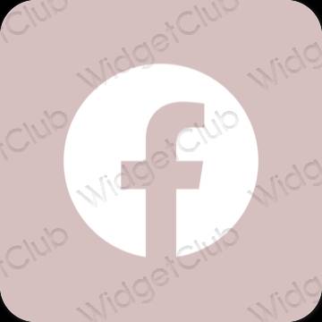 Estetisk pastell rosa Facebook app ikoner
