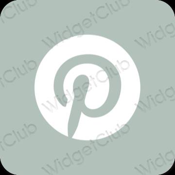 אֶסתֵטִי ירוק Pinterest סמלי אפליקציה
