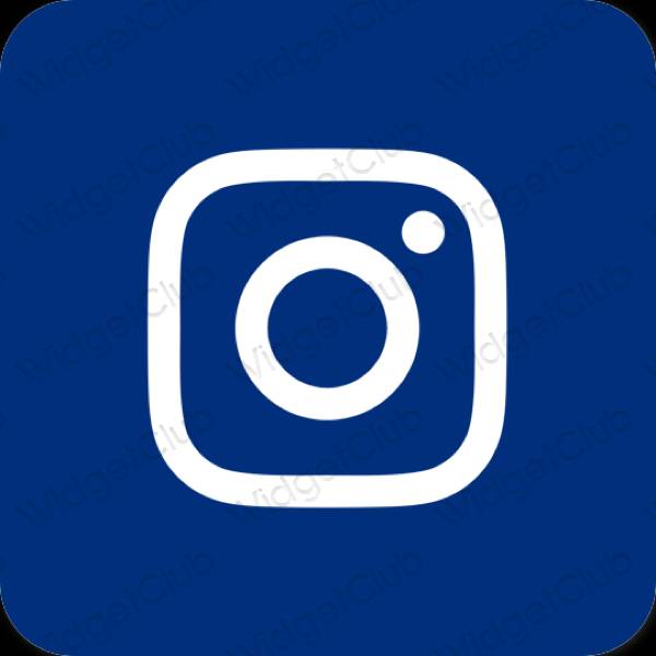 Aesthetic blue Instagram app icons