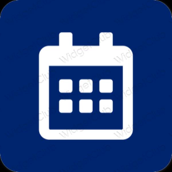 Aesthetic blue Calendar app icons