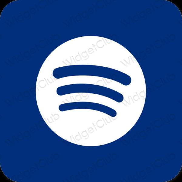 Aesthetic blue Spotify app icons