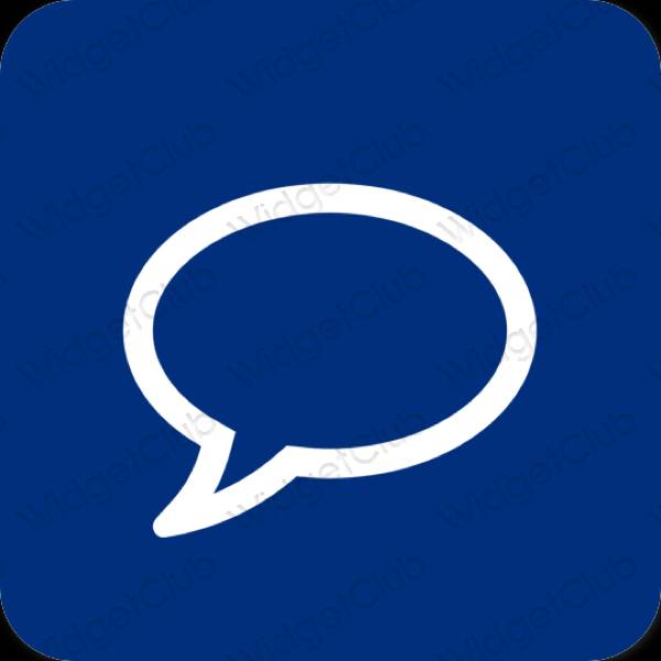 Aesthetic blue Messages app icons
