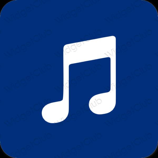 Aesthetic blue Music app icons