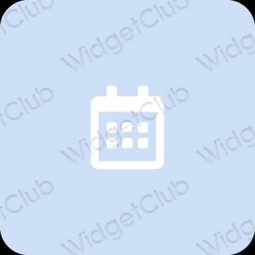 Ästhetisch pastellblau Calendar App-Symbole