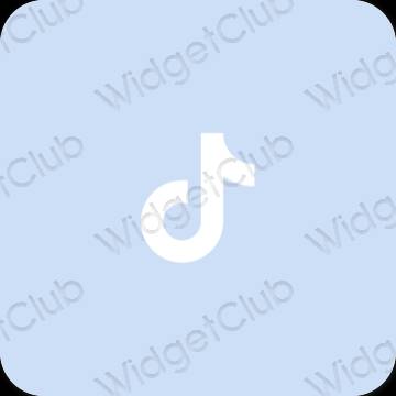 Estetické pastelovo modrá TikTok ikony aplikácií