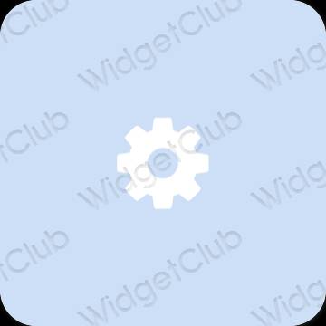 Estetické Fialová Settings ikony aplikácií