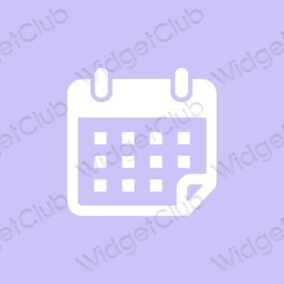 эстетический пастельно-голубой Calendar значки приложений