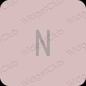 Естетичен розово Netflix икони на приложения