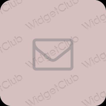 Ästhetisch Pastellrosa Mail App-Symbole