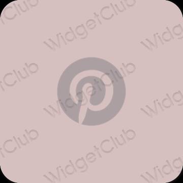 Естетски пастелно розе Pinterest иконе апликација