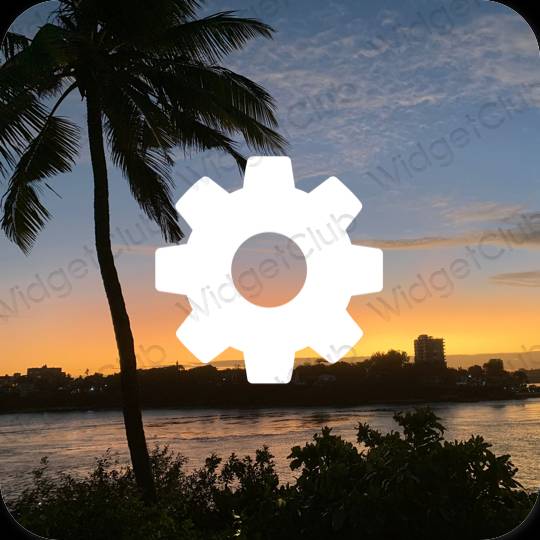 Esthetische Settings app-pictogrammen