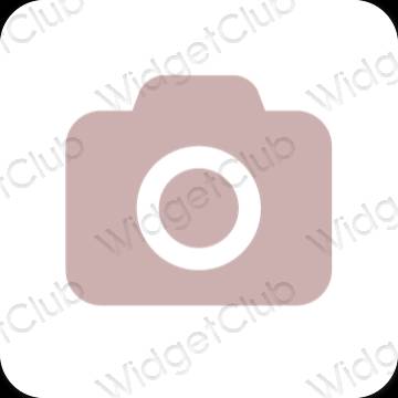 Aesthetic pink Camera app icons