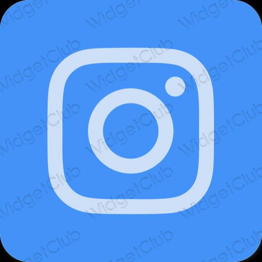 Ästhetisch blau Instagram App-Symbole