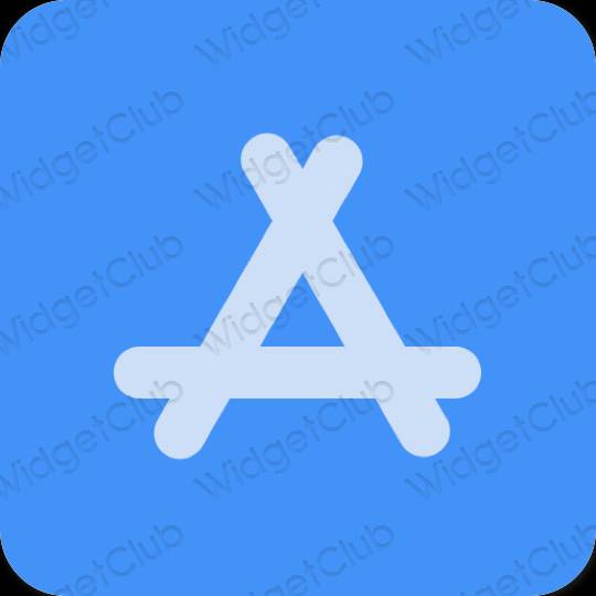 אֶסתֵטִי כחול ניאון AppStore סמלי אפליקציה