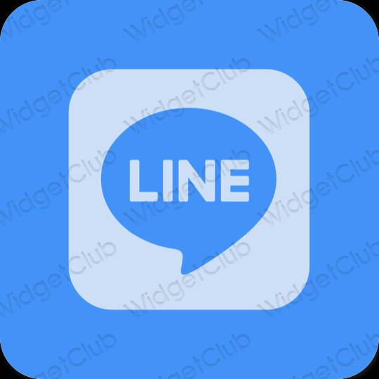 Estético azul LINE ícones de aplicativos