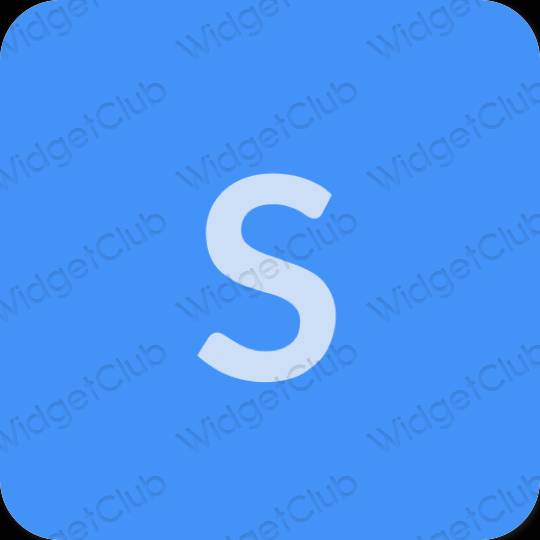 Estetik biru SHEIN ikon aplikasi