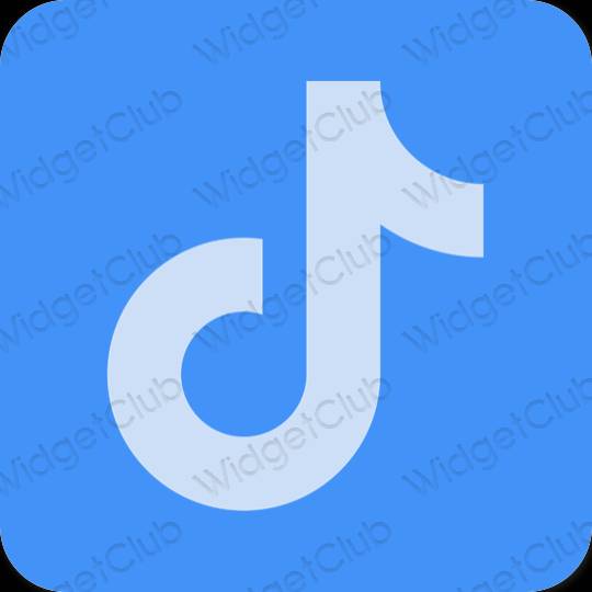 Esthétique bleu TikTok icônes d'application