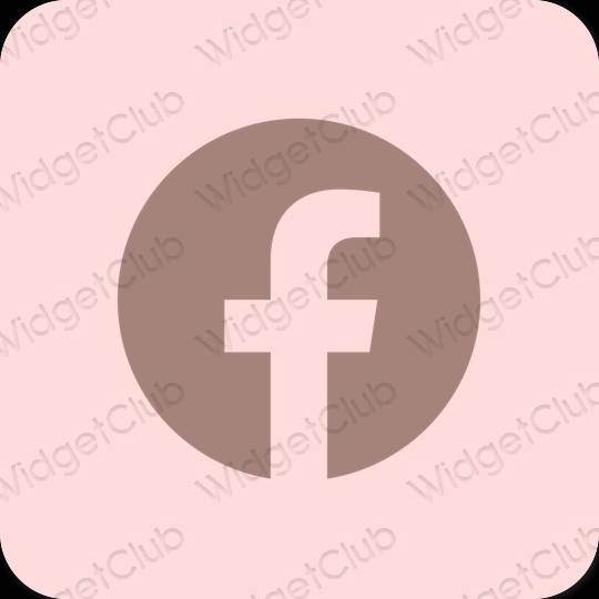 Esteetiline roosa Facebook rakenduste ikoonid