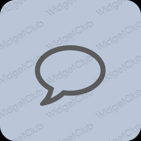 Estetyka fioletowy Messages ikony aplikacji
