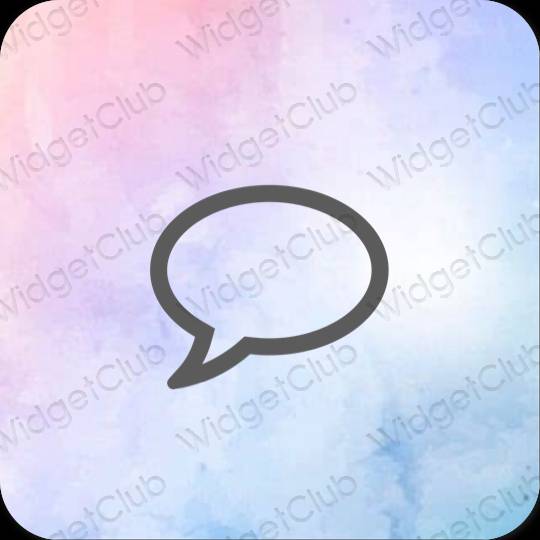 Estetsko siva Messages ikone aplikacij