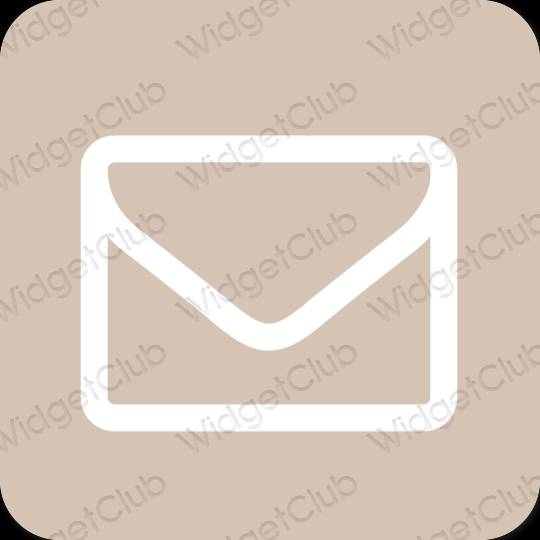 Estético beige Gmail iconos de aplicaciones