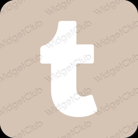 Estetisk beige Tumblr app ikoner