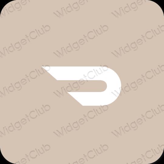 Estetico beige Doordash icone dell'app