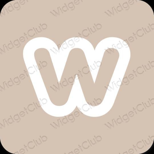 Aesthetic beige Weebly app icons
