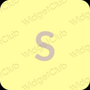 Estetický žlutá SHEIN ikony aplikací