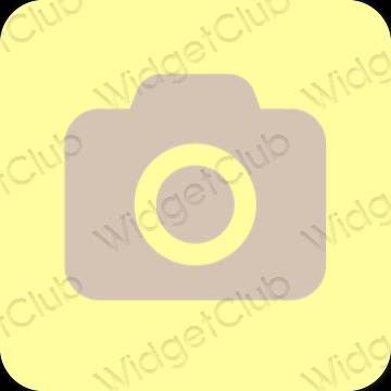 Естетски жута Camera иконе апликација
