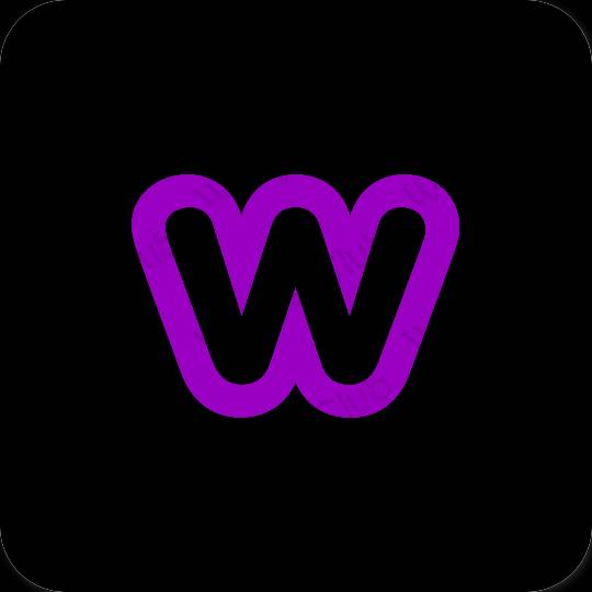 Естетски црн Weebly иконе апликација