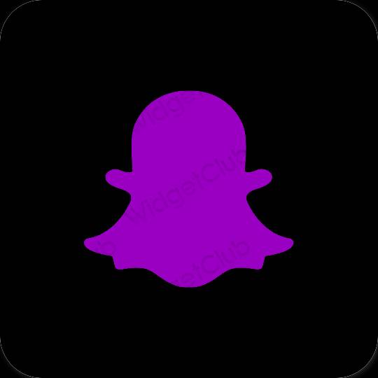 Estetický Černá snapchat ikony aplikací