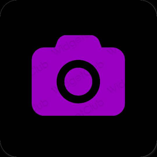 미적인 네온 핑크 Camera 앱 아이콘