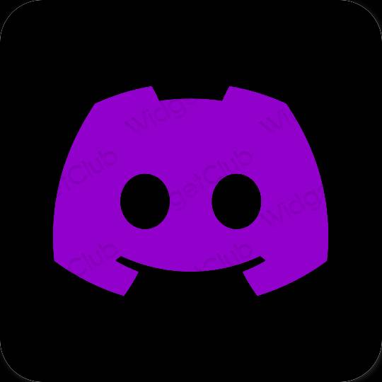 Stijlvol Neon roze discord app-pictogrammen