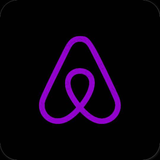 미적인 검은색 Airbnb 앱 아이콘
