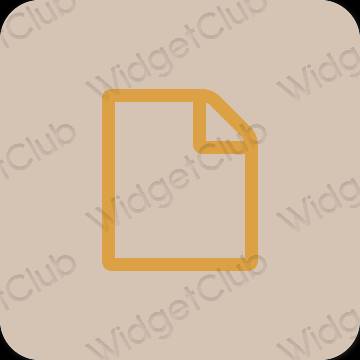 Aesthetic beige Notes app icons