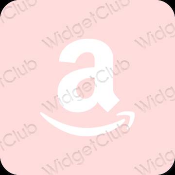 Æstetisk lyserød Amazon app ikoner
