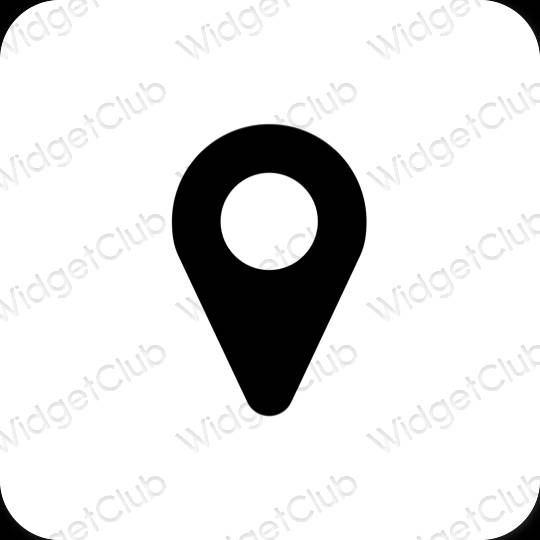 Estetyczne Google Map ikony aplikacji