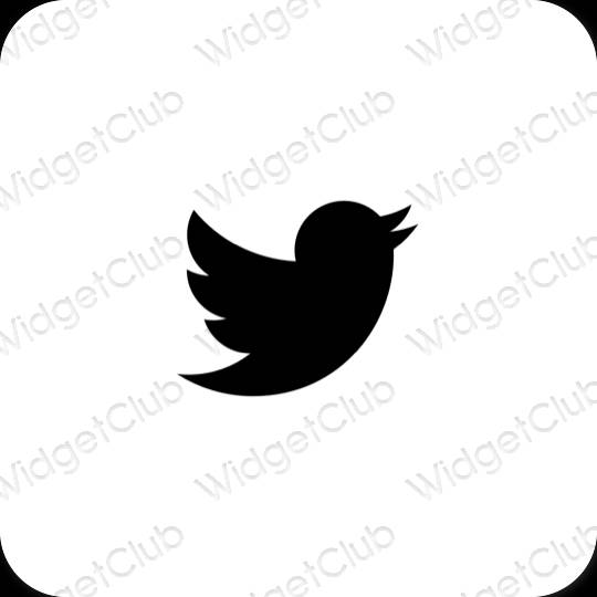 Icônes d'application Twitter esthétiques