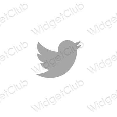 جمالية Twitter أيقونات التطبيقات