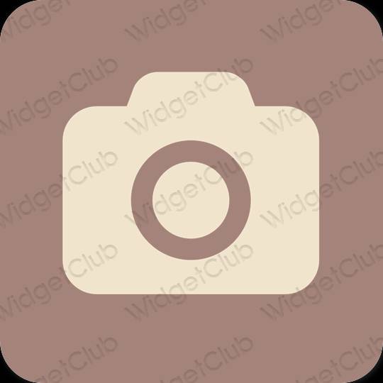 Æstetisk Brun Camera app ikoner