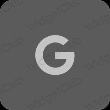 Ästhetisch grau Google App-Symbole