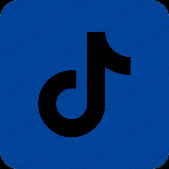 Æstetisk blå TikTok app ikoner