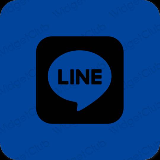 审美的 蓝色的 LINE 应用程序图标