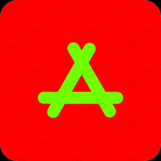 جمالي أحمر AppStore أيقونات التطبيق