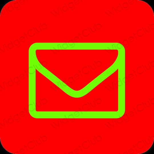 미적인 빨간색 Mail 앱 아이콘