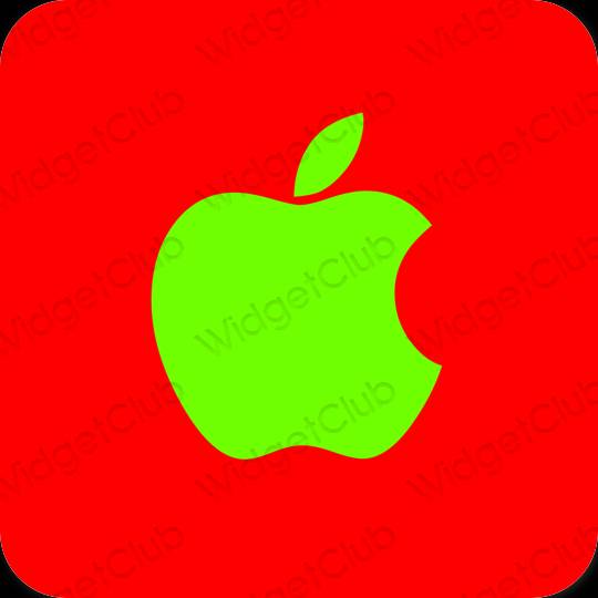 Stijlvol rood Apple Store app-pictogrammen