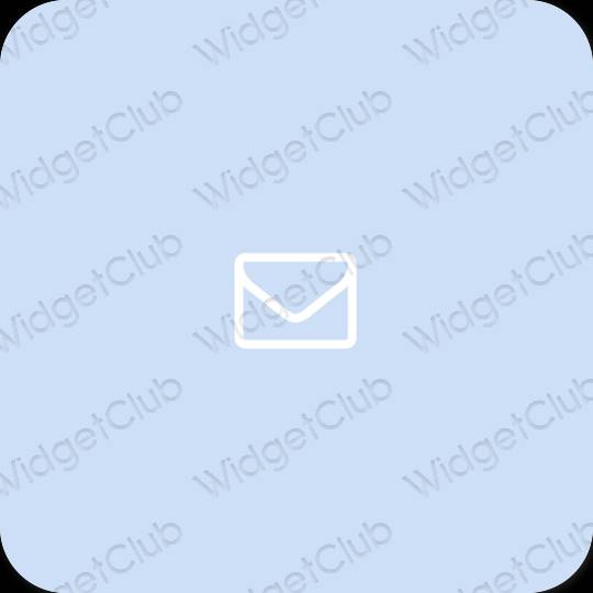 Естетичний пастельний синій Mail значки програм