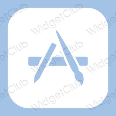 эстетический пастельно-голубой AppStore значки приложений