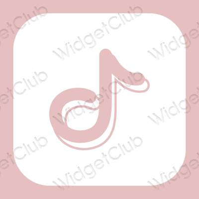 эстетический розовый TikTok значки приложений